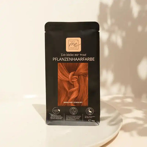 Kit de coloration capillaire végétale professionnelle "henné rouge chaud pur - warm pure henna red"