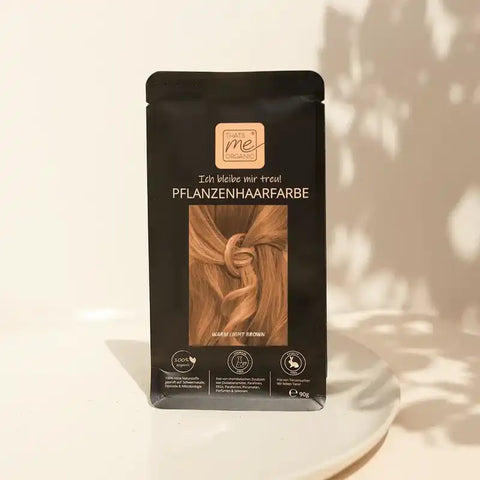 Profi-Pflanzenhaarfarbe SET warmes Hell-Braun "warm light brown"