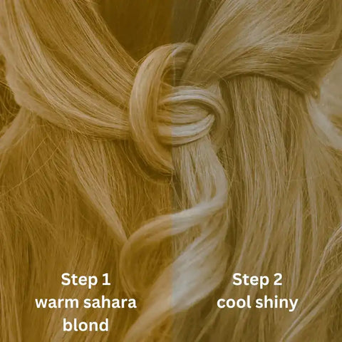 Profi-Pflanzenhaarfarbe kühles Sahara-Blond "cool sahara blond in 2-Steps" 2x 90g Nachfüllpacks