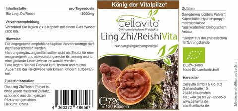 Bio-Ling Zhi / Reishi - Kapseln - VITALOVE - Naturprodukte