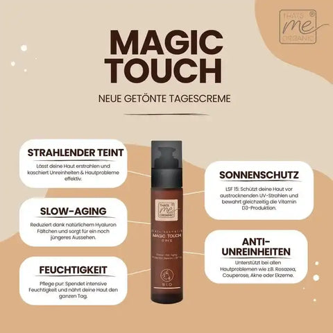 Magic-Touch getönte BIO-Tagescreme Slow Aging 50ml im Glas (vegan) - VITALOVE - Naturprodukte