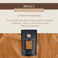 Profi-Pflanzenhaarfarbe SET "warmes helles Kupfer-Blond - warm tizian blond"