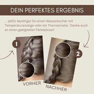 Profi-Pflanzenhaarfarbe SET farblose warm-schimmernde Volumen-Glanz-Haarpackung "warm shiny hair pack"