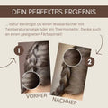 Vergleich Vorher-Nachher Haarfarbe, geflochtener Zopf, braunes Haar, Haarfärbung Ergebnis