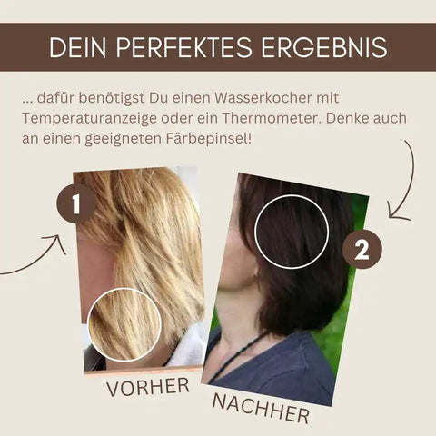 Profi-Pflanzenhaarfarbe SET kühles dunkles Braun "cool deep brown"