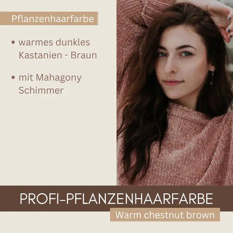 Professional Plant Hair Colour SET "Warm Chestnut Brown"
