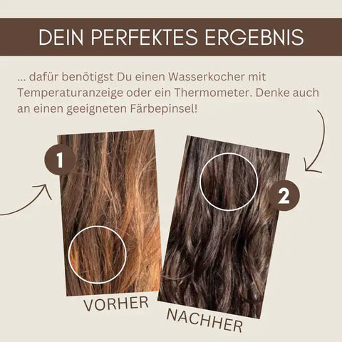 Professional Plant Hair Colour SET "Warm Chestnut Brown"