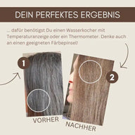 Profi-Pflanzenhaarfarbe SET warmes Hell-Braun "warm light brown"