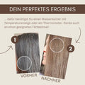 Vorher-Nachher-Vergleich graues zu braun gefärbtes Haar, Anleitung Haartönung