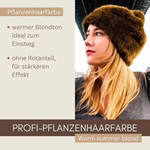 Profi-Pflanzenhaarfarbe SET warmes Sommer-Blond "warm summer blond" - ohne Rotanteil