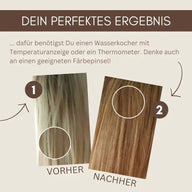 Tinta per capelli vegetale professionale SET biondo chiaro caldo "warm light blond"