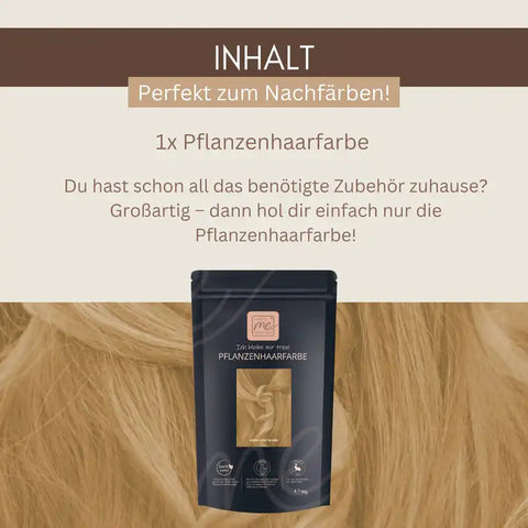 Tinta per capelli vegetale professionale SET biondo chiaro caldo "warm light blond"