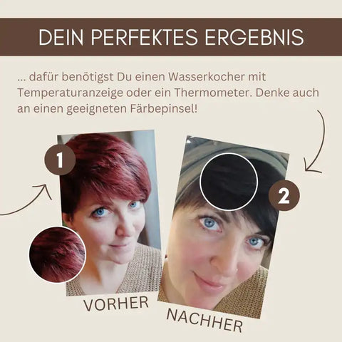 Profi-Pflanzenhaarfarbe SET warmes Schokoladen-Braun "warm chocolate brown"