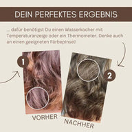 Teinture végétale professionnelle SET "châtain moyen froid - cool middle brown"