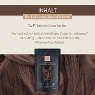 Teinture végétale professionnelle SET "châtain moyen froid - cool middle brown"