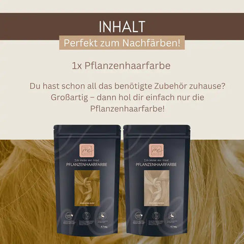 Profi-Pflanzenhaarfarbe kühles Sahara-Blond "cool sahara blond in 2-Steps" 2x 90g Nachfüllpacks