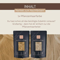 Profi-Pflanzenhaarfarbe kühles Hell-Blond "cool light blond in 2-Steps" 2x 90g Nachfüllpacks