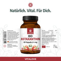 Etikett der VITALOVE Bio Astaxanthin Kapseln