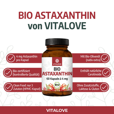 Vorteile der Bio Astaxanthin Kapseln mit Mikroalgenextrakt
