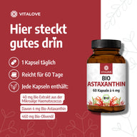 Astaxanthin aus Haematococcus pluvialis mit Bio-Olivenöl