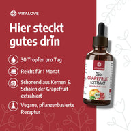 Bio Grapefruitkernextrakt Tropfen aus spanischen Grapefruits