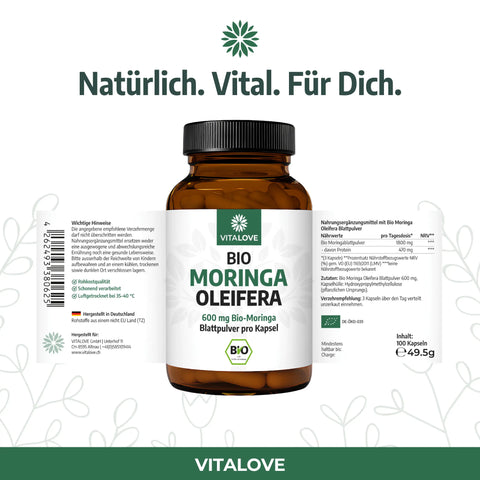 Produktinformationen zu Bio Moringa Oleifera Kapseln