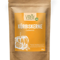 Vitanur Bio Kürbiskerne Gekeimt 700g braune Verpackung mit Kürbis-Illustration