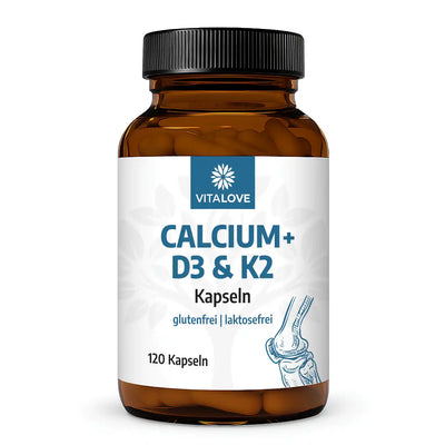 Calcium + D3 & K2 Kapseln – 120 Kapseln