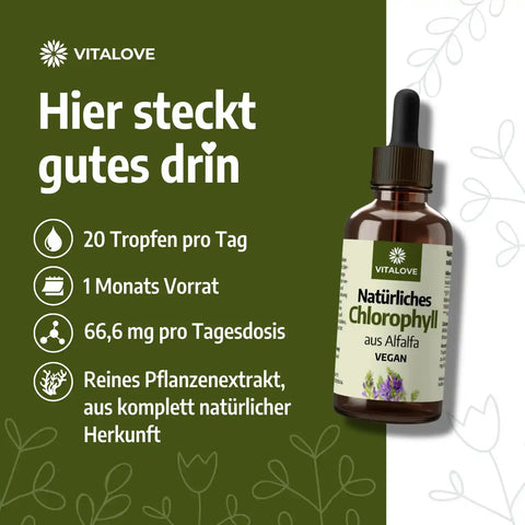 Chlorophyll Drops (Natural from Alfalfa) - 50 ml
