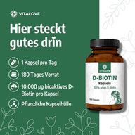 Biotin Kapseln (Vitamin B7) – 180 Kapseln