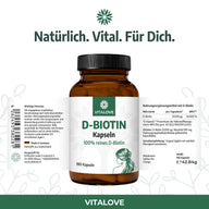 Biotin Kapseln (Vitamin B7) – 180 Kapseln