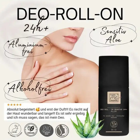 Bio Deo Roll-On Senitive 24h + Aloe - Aluminium & Alkoholfrei - 50ml - VITALOVE - Naturprodukte