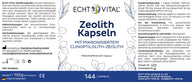 Echt Vital Zeolith Kapseln Verpackung, 144 Kapseln, Clinoptilolith-Zeolith, medizinisches Produkt