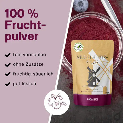 Bio Wildheidelbeerpulver - 200g