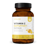 VITALOVE Vitamin C gepuffert Kapseln in brauner Glasdose