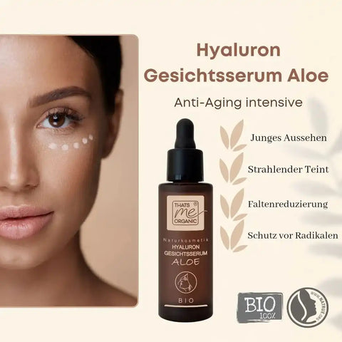 BIO Hyaluron-Gesichtsserum Aloe - Anti Aging - glättend & straffend 30ml vegan - VITALOVE - Naturprodukte