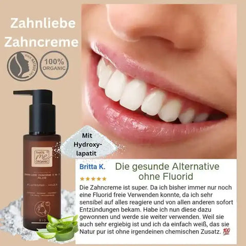 Bio-Zahncreme Zahn-Liebe 5 in 1 Aloe 100ml- Fluoridfrei - VITALOVE - Naturprodukte
