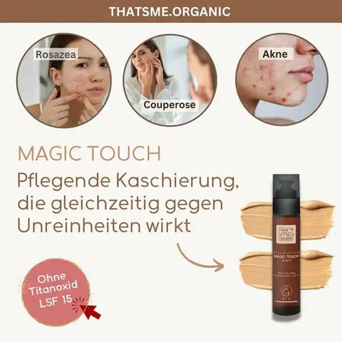 Magic-Touch getönte BIO-Tagescreme Slow Aging 50ml im Glas (vegan) - VITALOVE - Naturprodukte