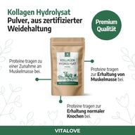 Kollagen Hydrolysat Pulver neutral und gut löslich