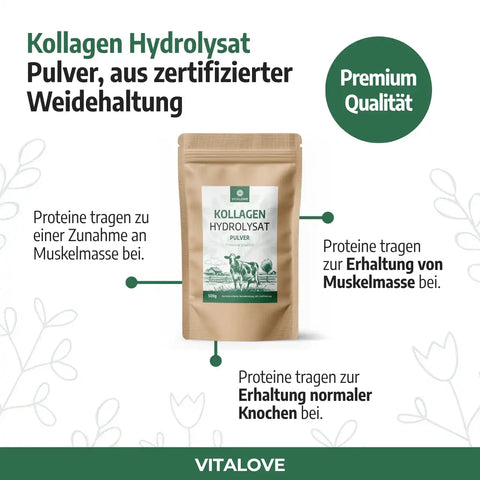 Kollagen Hydrolysat Pulver neutral und gut löslich