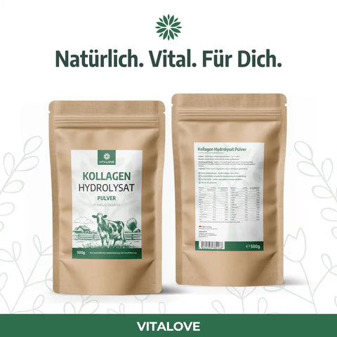 Etikett Kollagen Hydrolysat Pulver von VITALOVE