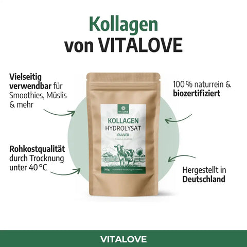 Kollagen Hydrolysat Pulver aus europäischer Weidehaltung