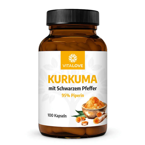 Kurkuma Forte Kapseln (mit schwarzem Pfeffer) – 100 Kapseln