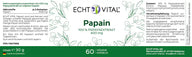 Echt Vital Papain Etikett, 100% Papayaextrakt, 400 mg, 60 vegane Kapseln, Nahrungsergänzungsmittel