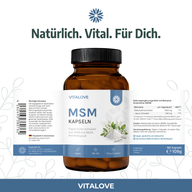 Gélules de MSM avec 1000 mg de MSM pur – 180 gélules