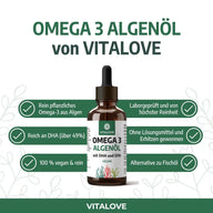 Produktdetails zu Omega-3 Algenöl Tropfen mit DHA und EPA