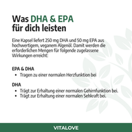 Omega 3 Algenöl Kapseln mit EPA und DHA – 90 Kapseln