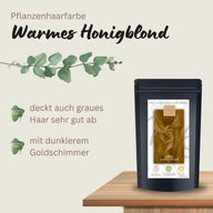 Profi-Pflanzenhaarfarbe SET warmes Honig-Blond "warm honey blond"