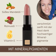 Rossetto Bio – 6 colori, vegano, cruelty-free + senza biossido di titanio – a lunga tenuta + nutriente