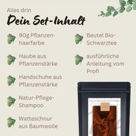 Kit colorazione vegetale professionale "rosso fiamma caldo"